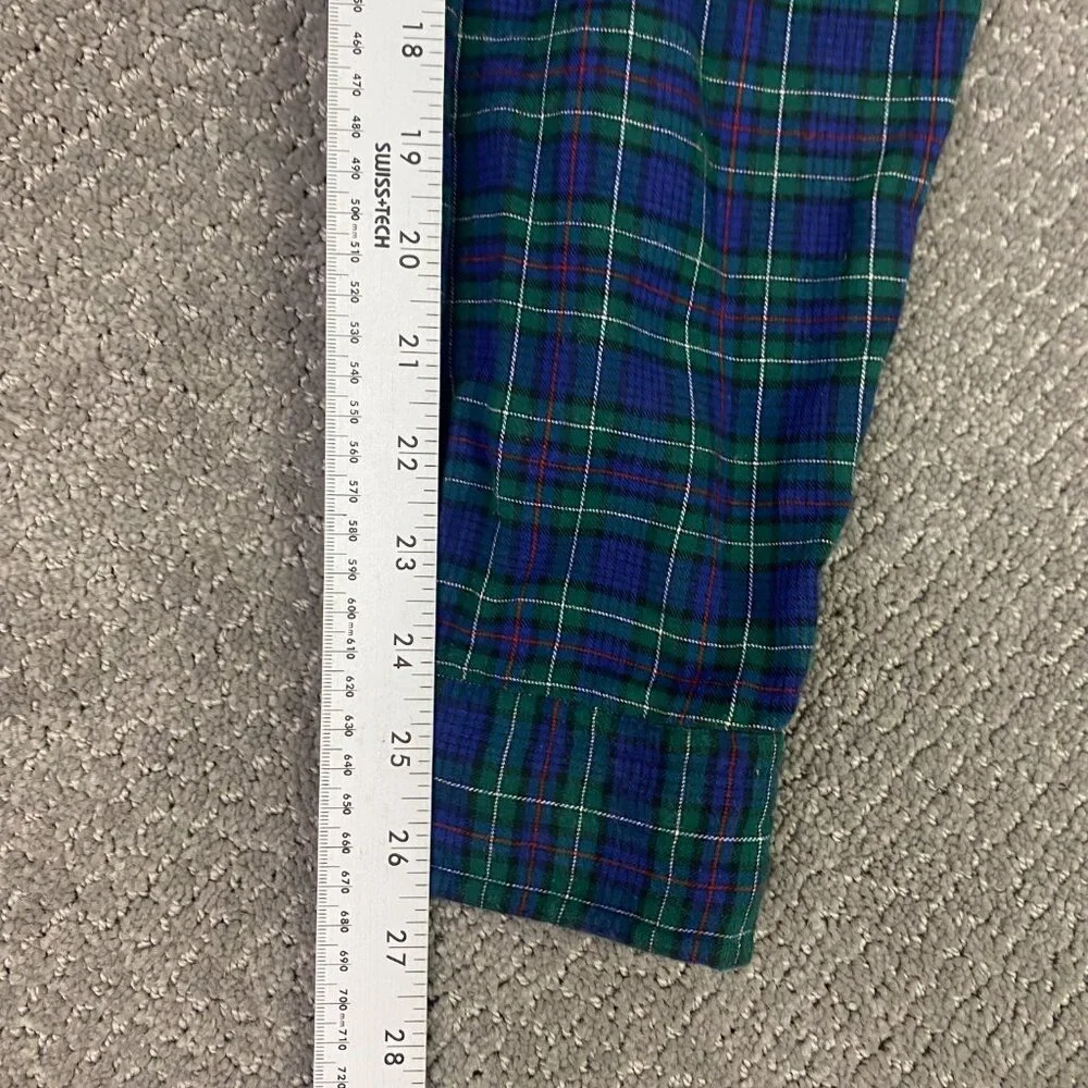 Vintage Ralph Lauren Flannel Shirt Men's XL Green Blue Plaid Tartan Blackwatch - Picture 13 of 13